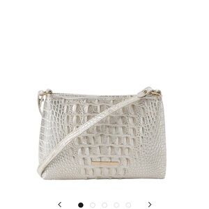 NEW Brahmín Lorelei Croc Embossed Leather Shoulder Bag